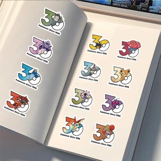 80 Chiếc Anime Pokémon Kỷ Niệm 30 Năm Logo Miếng Dán DIY Ván Trượt Chống Thấm Nước Hoạt Hình Kid Đồ Chơi Miếng Dán