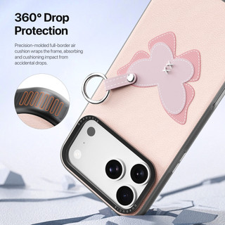 [COD] Ốp lưng da chống sốc kiểu nhẫn Dux Ducis Luvy có móc khóa cầm tay cho Iphone 17 Pro Max