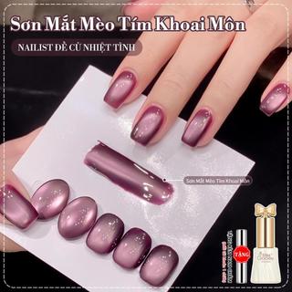 Miss Gooey Sơn gel mắt mèo nam châm tím khoai môn mới về hiệu ứng ngọc trai thủy tinh & bóng nước sơn gel làm trắng móng tay UV LED trong suốt dễ tẩy bền lâu cho bộ móng đẹp