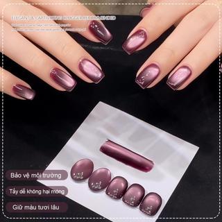 Miss Gooey Sơn gel mắt mèo nam châm tím khoai môn mới về hiệu ứng ngọc trai thủy tinh & bóng nước sơn gel làm trắng móng tay UV LED trong suốt dễ tẩy bền lâu cho bộ móng đẹp