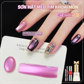 Miss Gooey Sơn gel mắt mèo nam châm tím khoai môn mới về hiệu ứng ngọc trai thủy tinh & bóng nước sơn gel làm trắng móng tay UV LED trong suốt dễ tẩy bền lâu cho bộ móng đẹp