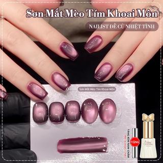 Miss Gooey Sơn gel mắt mèo nam châm tím khoai môn mới về hiệu ứng ngọc trai thủy tinh & bóng nước sơn gel làm trắng móng tay UV LED trong suốt dễ tẩy bền lâu cho bộ móng đẹp