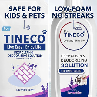 Dung dịch làm sạch sàn TINECO có sẵn Chai 500ml + Túi nạp lại Combo Hương oải hương Tất cả máy hút bụi khô ướt Tineco Tương thích