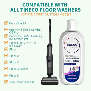Dung dịch làm sạch sàn TINECO có sẵn Chai 500ml + Túi nạp lại Combo Hương oải hương Tất cả máy hút bụi khô ướt Tineco Tương thích