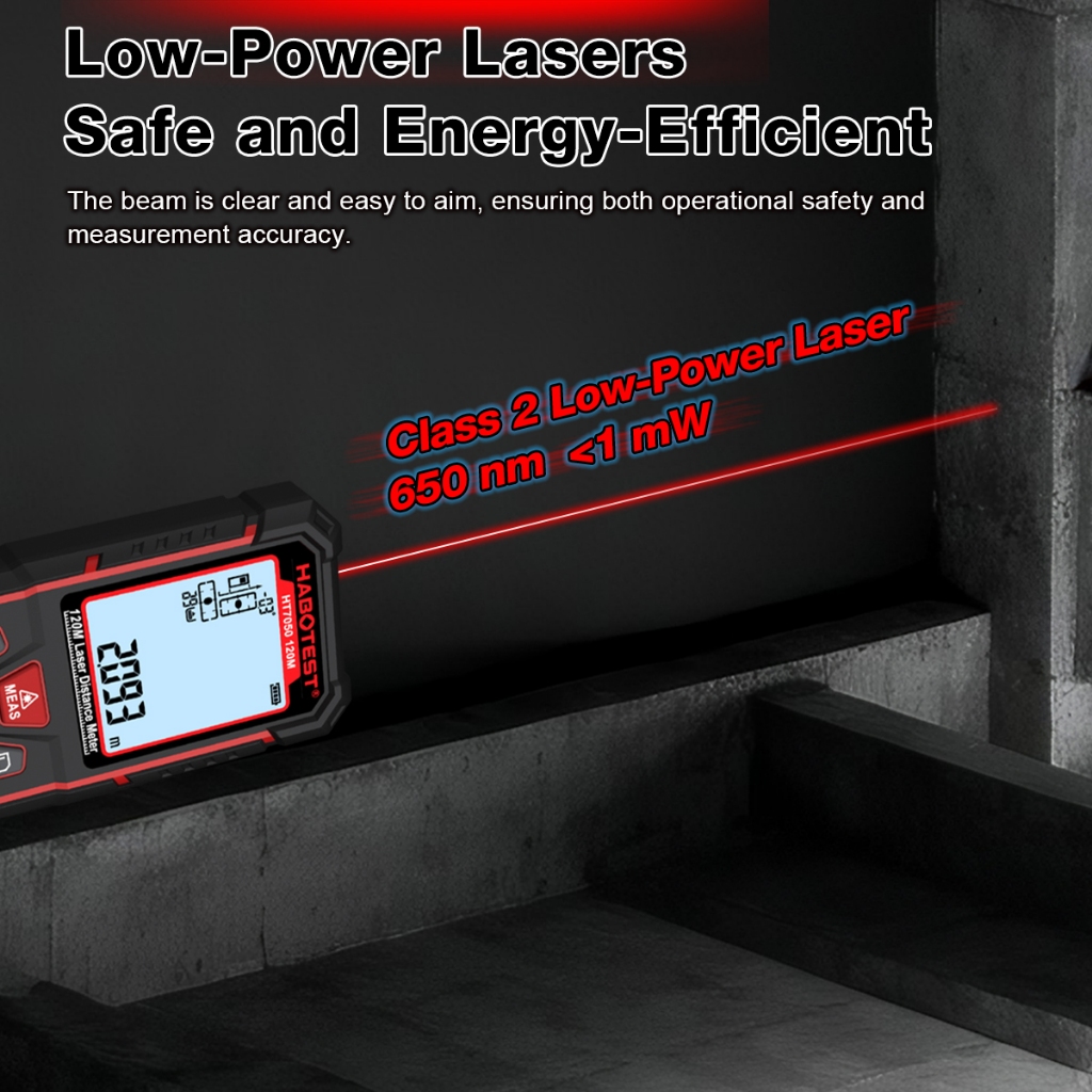 Máy đo khoảng cách laser HABOTEST HT7050 50M / 80 / 120M Dụng cụ đo laser ngoài trời trong nhà Máy đo khoảng cách laser cầm tay có thể sạc lại có độ chính xác cao | BigBuy360 - bigbuy360.vn