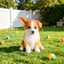 Corgi mô hình chó mô phỏng động vật rắn đồ chơi cho chó bắt nạt chó trẻ em quà tặng nhận thức màn hình thú cưng