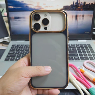Ốp Điện Thoại Cửa Sổ Lớn Mạ Điện Sang Trọng Tương Thích Cho iPhone 13 14 15 16 17 Pro Max Ốp Lưng Mềm Trong Suốt