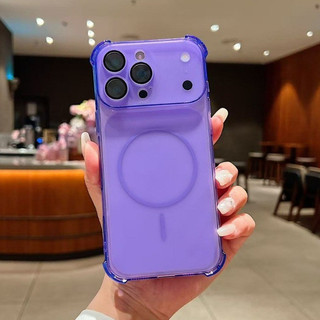 Ốp Điện Thoại Trong Suốt Bảo Vệ Camera Ốp Lưng Cho iPhone 17 16 15 14 13 12 11 Pro Max 14 15 Plus Cửa sổ lớn Vỏ Chống Sốc