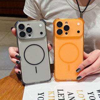 Ốp Điện Thoại Trong Suốt Bảo Vệ Camera Ốp Lưng Cho iPhone 17 16 15 14 13 12 11 Pro Max 14 15 Plus Cửa sổ lớn Vỏ Chống Sốc