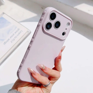Ốp điện thoại hình trái tim 3D màu trơn tối giản Thích hợp ốp lưng cho iPhone 17 16 15 14 13 12 11 Pro Max Plus Vỏ chống sốc