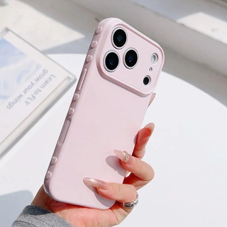 Ốp điện thoại hình trái tim 3D màu trơn tối giản Thích hợp ốp lưng cho iPhone 17 16 15 14 13 12 11 Pro Max Plus Vỏ chống sốc