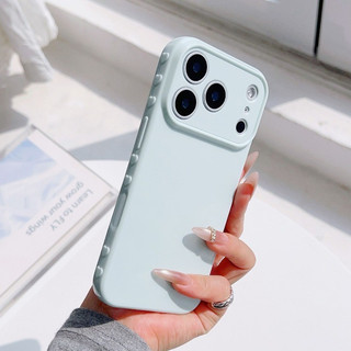 Ốp điện thoại hình trái tim 3D màu trơn tối giản Thích hợp ốp lưng cho iPhone 17 16 15 14 13 12 11 Pro Max Plus Vỏ chống sốc