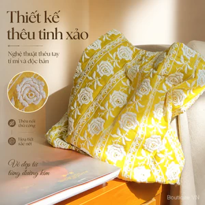 Aber Rxx Cùng Phong Cách Hoa Hồng Hổ Phách Thiết Kế Công Nghiệp Nặng Thêu Hoa Đeo Vai Túi Tote Di Động Hàng Ngày