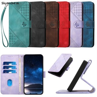 Dành Cho Xiaomi Poco C61 C75 F6 F7 F8 M6 M7 X7 Ultra Pro Plus 4G 5G Ốp Lưng Ví Da Lật Folio Silicon Mềm Tpu Cả Thân Ốp Lưng Chống Sốc Giá Đỡ Thẻ Có Dây Đeo Cổ Tay