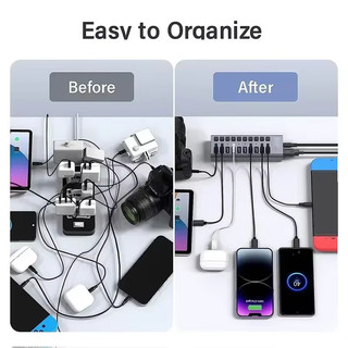 7 / 10 Cổng USB 3.0 Hub Hợp Kim Nhôm USB Docking Station Splitter Split OFF / ON Switch Cho Macbook Điện Thoại Máy Tính Bảng