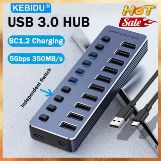 7 / 10 Cổng USB 3.0 Hub Hợp Kim Nhôm USB Docking Station Splitter Split OFF / ON Switch Cho Macbook Điện Thoại Máy Tính Bảng