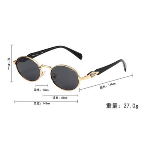 Kính râm hình bầu dục bằng kim loại thời trang mới, Unisex, Xu hướng Ins cao cấp, Kính râm phong cách đường phố Hip-Hop, Kính mắt xuyên biên giới Châu Âu và Mỹ