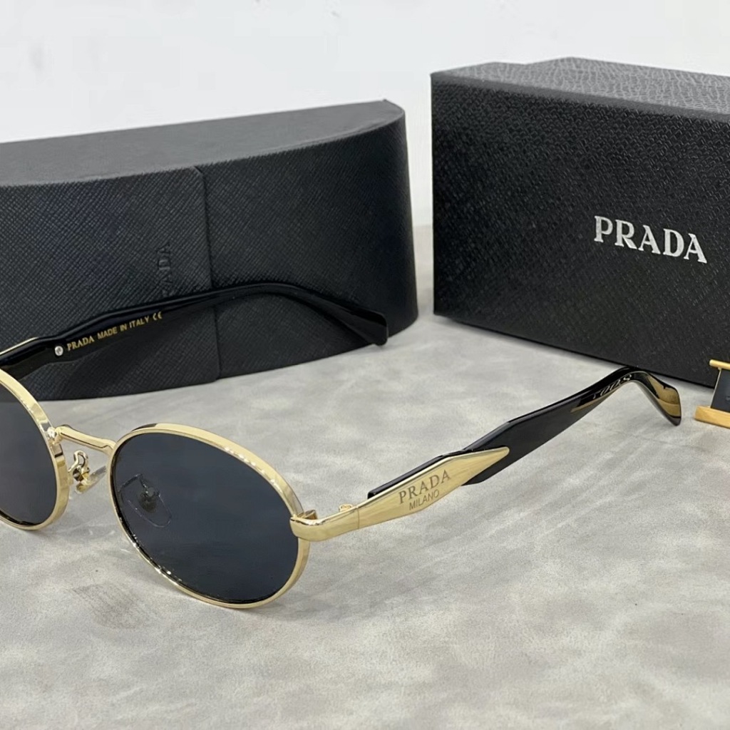 Kính râm hình bầu dục bằng kim loại thời trang mới, Unisex, Xu hướng Ins cao cấp, Kính râm phong cách đường phố Hip-Hop, Kính mắt xuyên biên giới Châu Âu và Mỹ