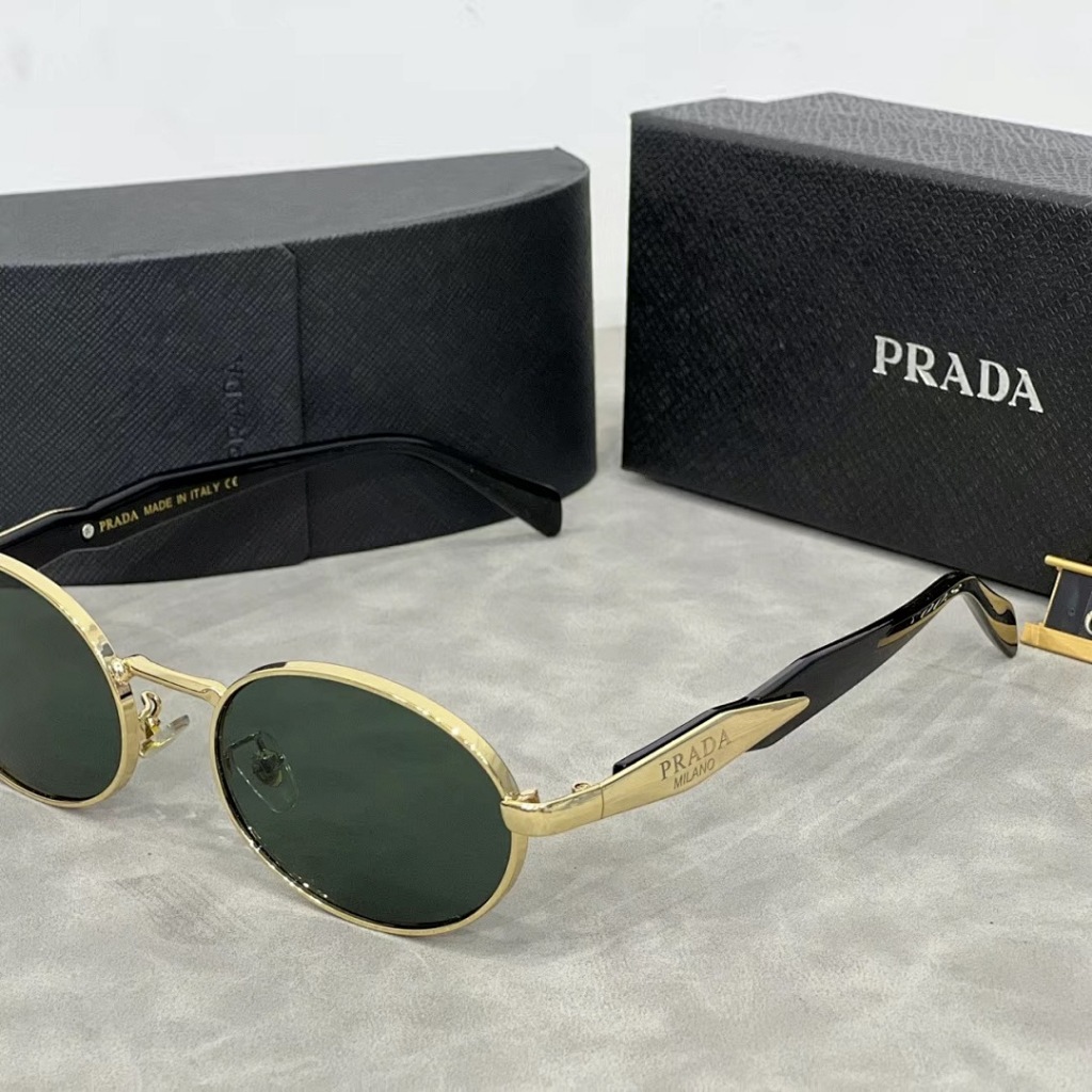 Kính râm hình bầu dục bằng kim loại thời trang mới, Unisex, Xu hướng Ins cao cấp, Kính râm phong cách đường phố Hip-Hop, Kính mắt xuyên biên giới Châu Âu và Mỹ