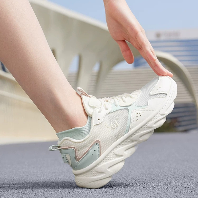 361°【3-5km】Giày Chạy Bộ Nữ Hè Mới Lưới Thoáng Khí Nhẹ Đế Mềm Hút Sốc Chống Trơn Tập Gym Hàng Ngày