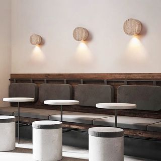 AIMI Đèn Tường Đá Sáng Tạo Wabi Sabi Phong Cách Trang Trí Nhà Cửa Đèn Tường Thích Hợp Cho Phòng Ngủ Đầu Giường Phòng Khách Học Sconce