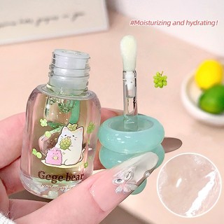 Gege Bear Fruity Lip Oil Dưỡng Ẩm Dưỡng Ẩm Son Bóng Lâu Dài Trong Suốt Son Dưỡng Môi Cho Môi Khô Tác Dụng Trang Điểm Hàng Ngày NO.GX1582