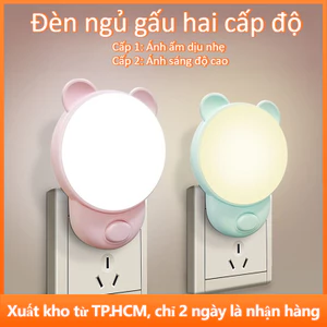 Đèn Ngủ LED 2 Chế Độ Ánh Sáng Trắng Ấm Áp Hình Gấu Có Công Tắc Thay Đổi Màu Sắc Dành Cho Phòng Khách /