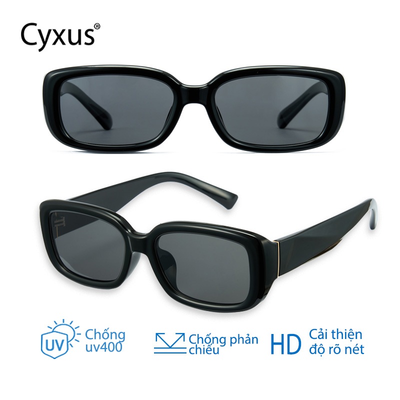 Cyxus  Kính râm thời trang kiểu Hàn Quốc chống tia UV400 | Kính râm phân cực | Chất liệu TR nhẹ | Dành cho cả nam và nữ | Kính râm thời trang và đẹp mắt p1367