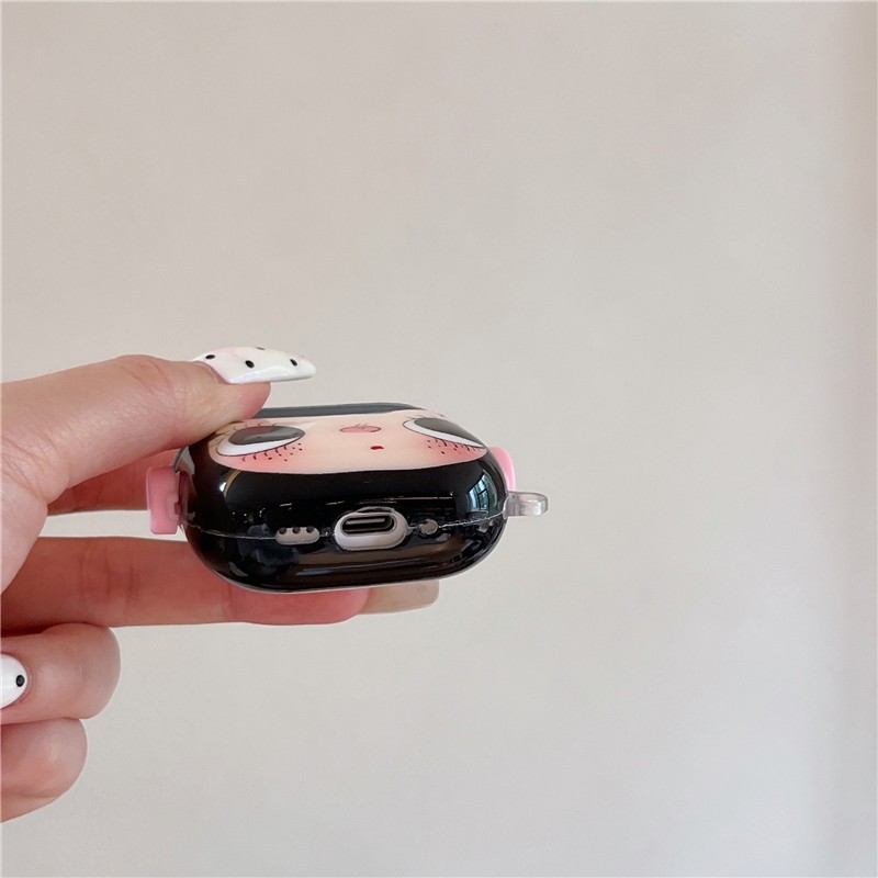 Air Pods 4 họa tiết hoa Lily Chất liệu TPU Vỏ bảo vệ Tai nghe không dây