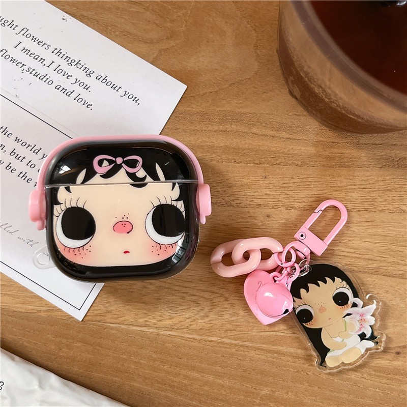 Air Pods 4 họa tiết hoa Lily Chất liệu TPU Vỏ bảo vệ Tai nghe không dây