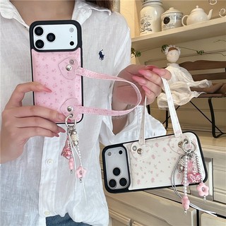 Ốp điện thoại PU họa tiết hoa iPhone 17 Pro Max