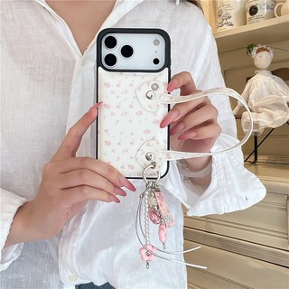 Ốp điện thoại PU họa tiết hoa iPhone 17 Pro Max
