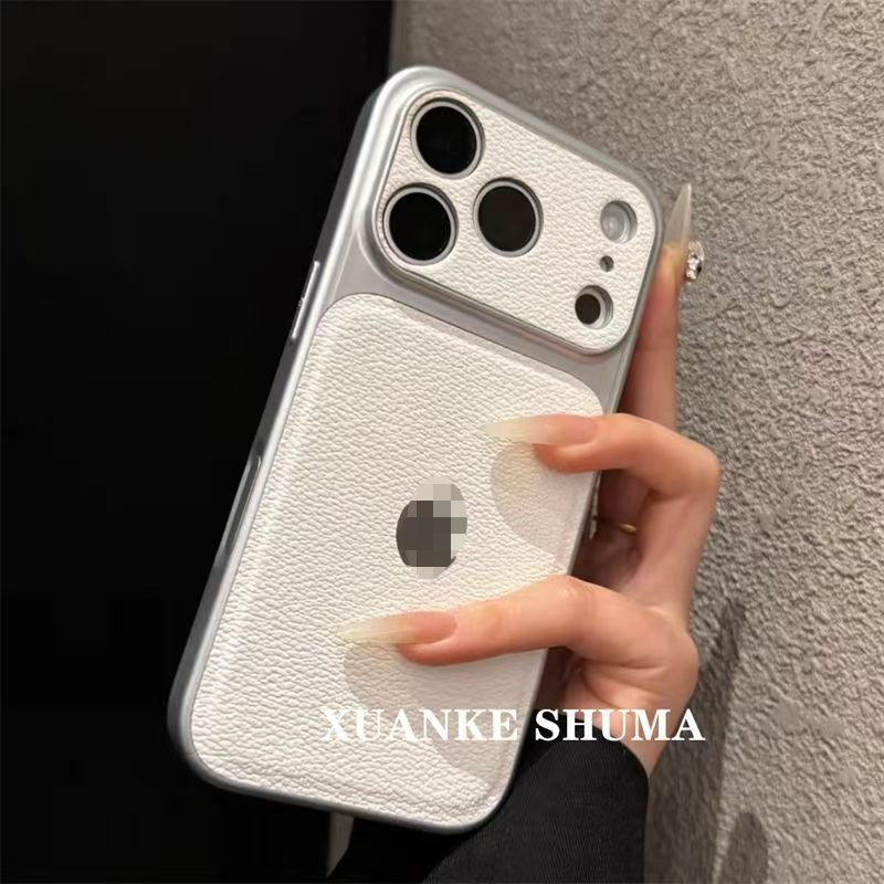 Ốp điện thoại cứng ăn liền bằng da Litchi sang trọng Thích hợp cho iPhone 17 16 15 14 13 Pro Max 17Air Ốp lưng