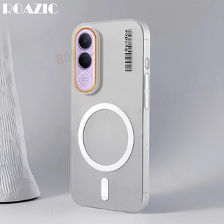 Ốp điện thoại nửa trong suốt mỏng mờ sang trọng tương thích cho [VIVO V70 FE 5G] Ốp lưng PC cứng chống rơi chống sốc từ tính RS01