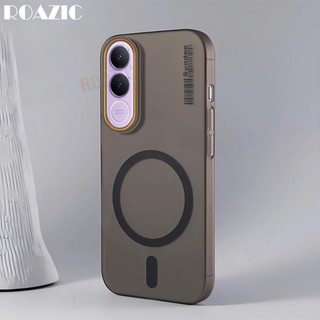 Ốp điện thoại nửa trong suốt mỏng mờ sang trọng tương thích cho [VIVO V70 FE 5G] Ốp lưng PC cứng chống rơi chống sốc từ tính RS01