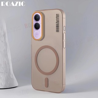 Ốp điện thoại nửa trong suốt mỏng mờ sang trọng tương thích cho [VIVO V70 FE 5G] Ốp lưng PC cứng chống rơi chống sốc từ tính RS01