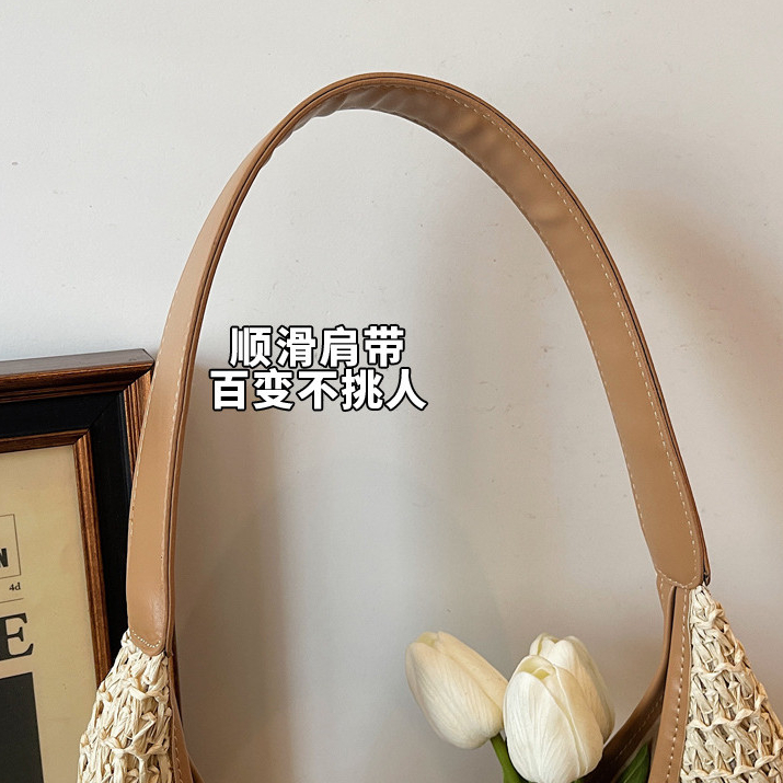 Túi Tote Dệt Phong Cách Mới Túi Đeo Vai Dung Tích Lớn Kỳ Nghỉ Nách Túi