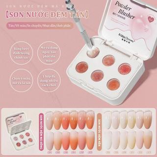 Miss Gooey Kem nền dạng cushion sáu màu mới với độ bão hòa cao phấn má hồng chuyển màu và kem che khuyết điểm có thể tán đều và vỗ nhẹ