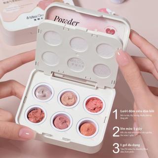 Miss Gooey Kem nền dạng cushion sáu màu mới với độ bão hòa cao phấn má hồng chuyển màu và kem che khuyết điểm có thể tán đều và vỗ nhẹ