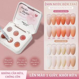Miss Gooey Kem nền dạng cushion sáu màu mới với độ bão hòa cao phấn má hồng chuyển màu và kem che khuyết điểm có thể tán đều và vỗ nhẹ