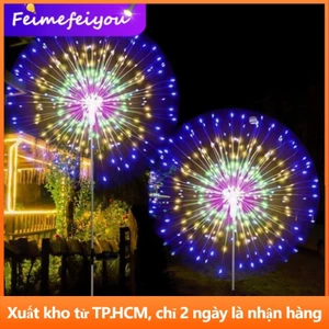 200 Đèn LED 8 chế độ pháo hoa năng lượng mặt trời, tự động chống nước, nhấp nháy cổ tích trang trí sân vườn, sân cỏ