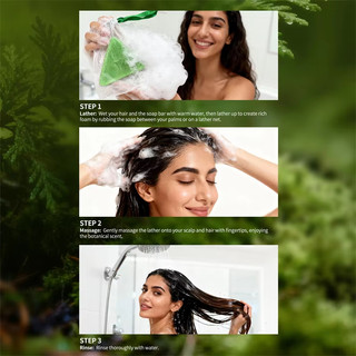Herbal Platycladi Usman cỏ handmade dầu gội xà phòng Làm mới và xả khỏe mạnh Chống loại bỏ tóc Nuôi dưỡng sạch sẽ