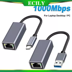 ECILY 1000MbpsEthernet Adapter USB 3.0 Loại C sang RJ45 Card Mạng Cho MacBook PC Windows XP 7 8 10 Android USB Lan Cáp Internet