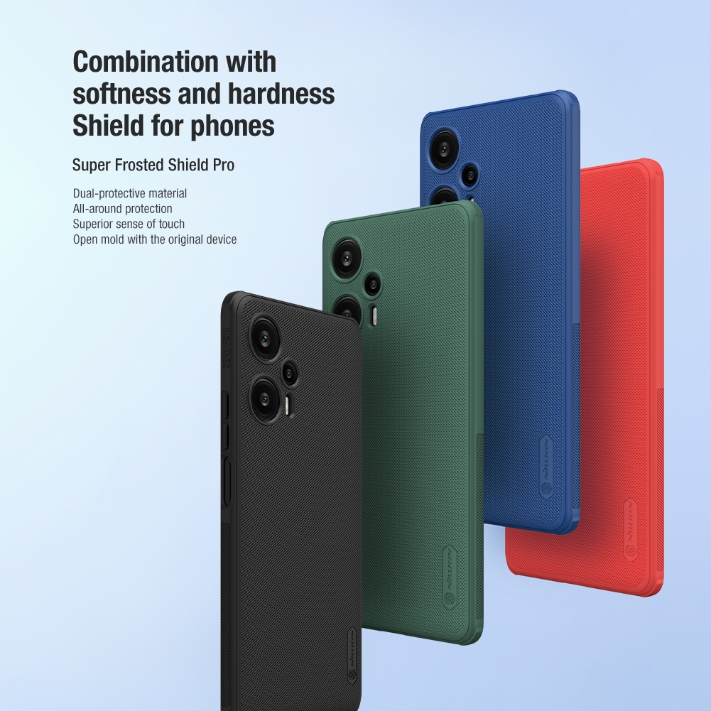 Nillkin Cho Xiaomi Poco F5 / Redmi Note 12 Turbo Frosted Shield Pro Matte Nhựa Cứng Ốp lưng Vỏ Bảo Vệ
