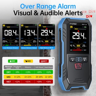 FNIRSI WMT-10 Máy đo độ ẩm gỗ cảm ứng Máy đo độ ẩm không tiếp xúc Máy dò tường mờ gỗ Máy kiểm tra độ ẩm không phá hủy