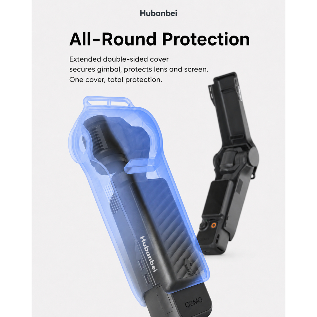 Ốp Bảo Vệ Vỏ Cứng cho DJI Osmo Pocket 4, Hộp Bảo Vệ ABS + Silicone Có Khe Nam Châm Đựng 2 Kính Lọc, Chống Trầy Xước, Bảo Vệ Gimbal, Ống Kính và Màn Hình