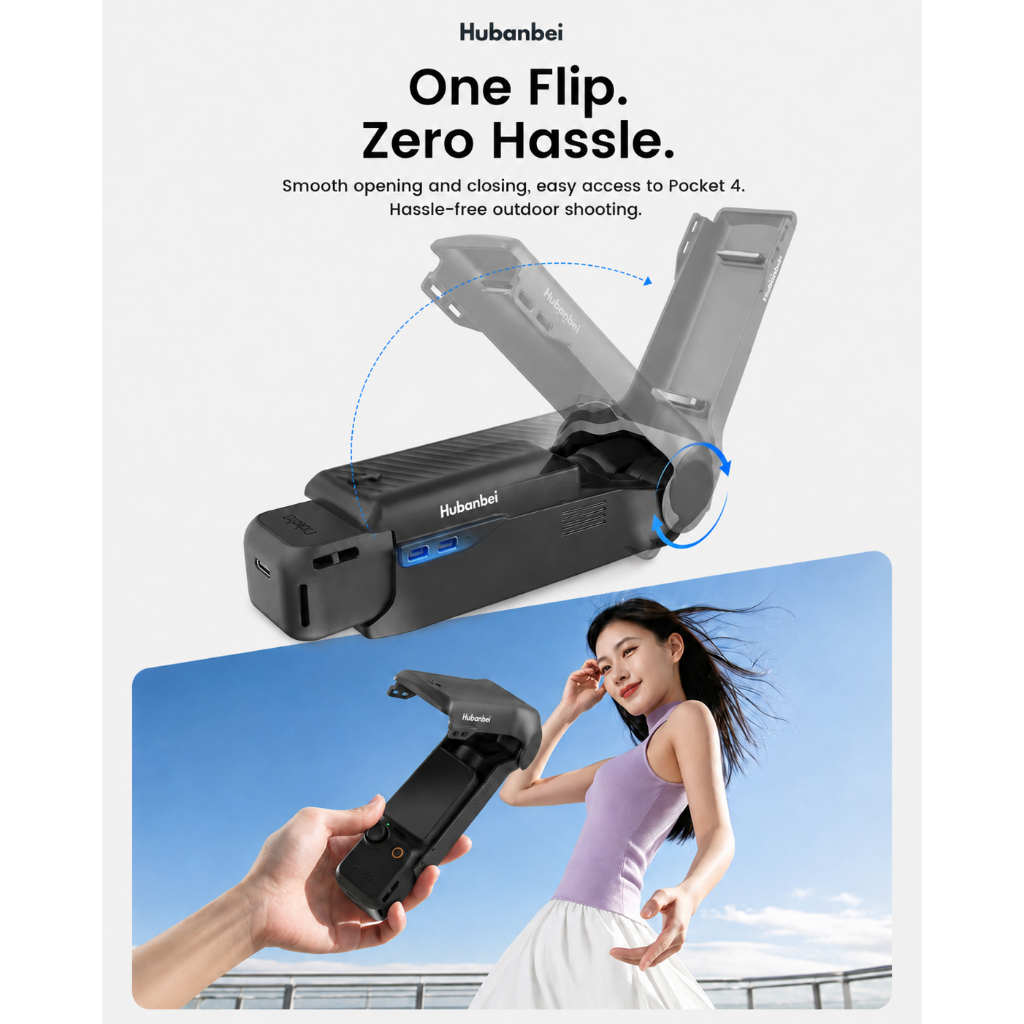 Ốp Bảo Vệ Vỏ Cứng cho DJI Osmo Pocket 4, Hộp Bảo Vệ ABS + Silicone Có Khe Nam Châm Đựng 2 Kính Lọc, Chống Trầy Xước, Bảo Vệ Gimbal, Ống Kính và Màn Hình