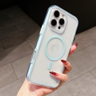 Ốp điện thoại trong suốt từ tính va chạm túi khí 2 trong 1 thích hợp cho iPhone 11 12 13 14 15 16 17 Pro Max bao gồm tất cả vỏ mềm chống rơi