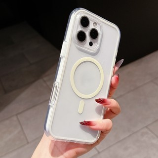 Ốp điện thoại trong suốt từ tính va chạm túi khí 2 trong 1 thích hợp cho iPhone 11 12 13 14 15 16 17 Pro Max bao gồm tất cả vỏ mềm chống rơi
