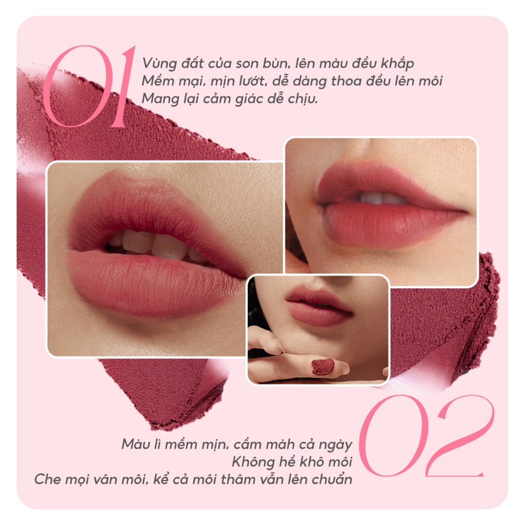 [CFB] Bảng Son CFB Tone Nude, Chất Nhung Lì Mịn, Lên Màu Chuẩn, Dễ Tán, Makeup Chuyên Nghiệp